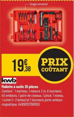 Bricorama KWB Mallette à outils offre