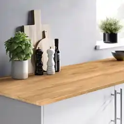 Brico Dépôt Plan de travail l.180 cm chene massif brut offre