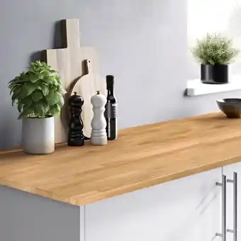 Brico Dépôt Plan de travail l.180 cm chene massif brut offre