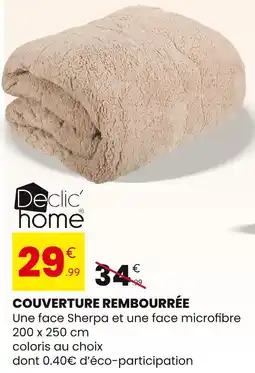 Stokomani Declic' home Couverture rembourrée offre