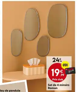Maxi Bazar ROMAN Set de 4 miroirs offre