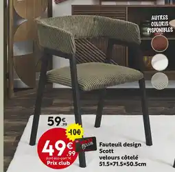 Maxi Bazar SCOTT Fauteuil design offre