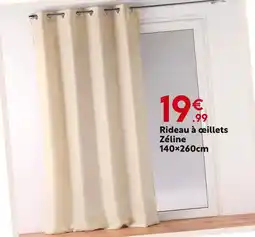 Maxi Bazar Rideau à œillets Zéline offre