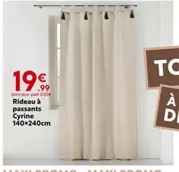 Maxi Bazar Rideau à passants Cyrine 140x240cm offre