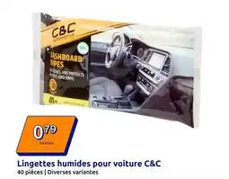 Action Lingettes humides pour voiture offre