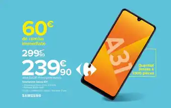 Carrefour Samsung Smartphone Galaxy A31 offre