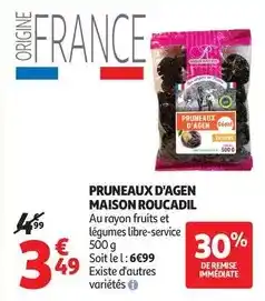 Auchan Supermarché Roucadil - pruneaux d'agen maison offre