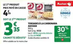 Auchan Supermarché Auchan - torsades à la carbonara offre