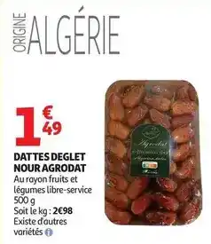 Auchan Supermarché Agrodat - dattes deglet nour offre