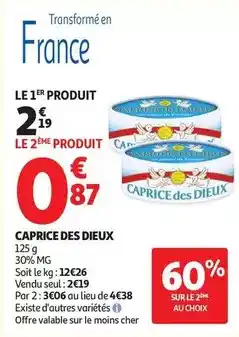 Auchan Supermarché Caprice des dieux - caprice des dieux offre