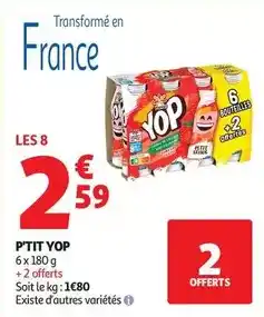 Auchan Supermarché Yoplait - p'tit yop offre