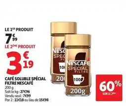 Auchan Supermarché Nescafé - café soluble spécial filtre offre