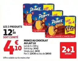 Auchan Supermarché Lu - prince au chocolat au lait offre