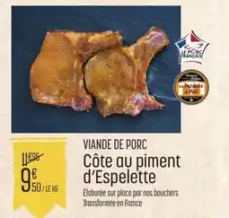 E.Leclerc Viande de porc côte au piment d'espelette offre