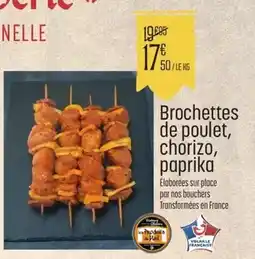 E.Leclerc Brochettes de poulet, chorizo, paprika offre