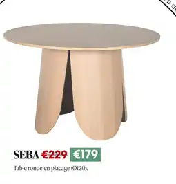 Meubles Crack SEBA Table ronde en placage offre