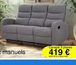 KREABEL Canapé 3 placedont offre