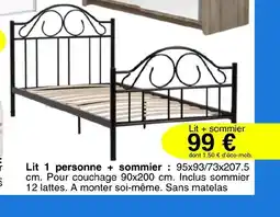 KREABEL Lit 1 personne + sommier offre