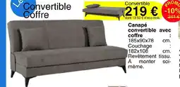 KREABEL Canapé convertible avec coffre offre