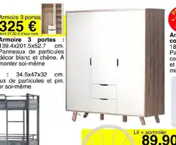 KREABEL Armoire 3 portes offre