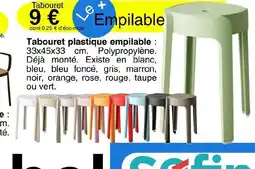KREABEL Tabouret plastique empilable offre