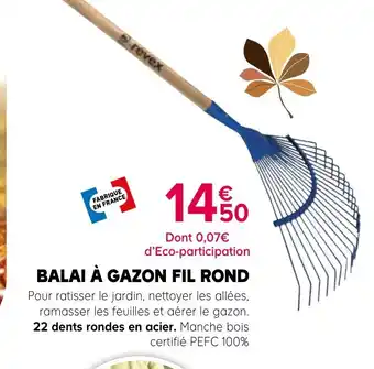 Kiriel Balai à gazon fil rond offre