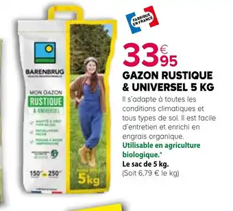 Kiriel Gazon rustique & universel offre