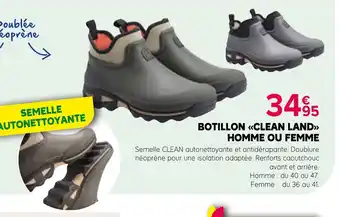 Kiriel Botillon clean land homme ou femme offre