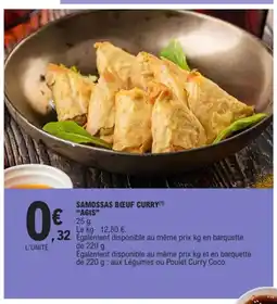 E.Leclerc AGIS Samossas bœuf curry offre