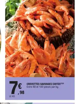 E.Leclerc Crevettes sauvages cuites offre