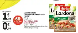 E.Leclerc HERTA Lardons nature conservation sans nitrite offre