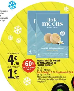 E.Leclerc LITTLE MOONS Mochis glacés vanille de madagascar x6 offre