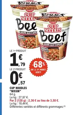 E.Leclerc NISSIN Cup noodles offre