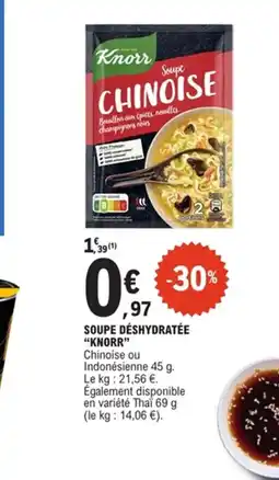 E.Leclerc KNORR Soupe déshydratée offre
