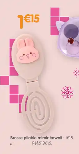 b&m Brosse pliable miroir kawaii offre