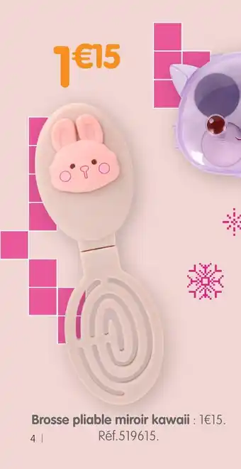 b&m Brosse pliable miroir kawaii offre
