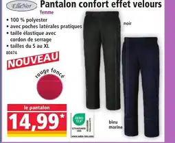 Norma ELLE NOR Pantalon confort effet velours offre