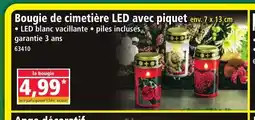 Norma Bougie de cimetière LED avec piquet offre