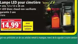 Norma Lampe LED pour cimetière Arimo offre