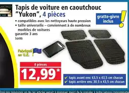 Norma Tapis de voiture en caoutchouc Yukon, 4 pièces offre