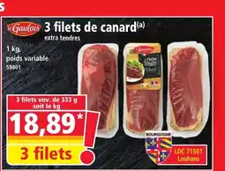 Norma LE GAULOIS 3 filets de canard offre