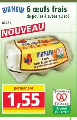 Norma BIB'HEIM 6 œufs frais offre