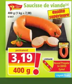 Norma Saucisse de viande offre