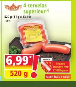 Norma ZENTZ 4 cervelas supérieur offre