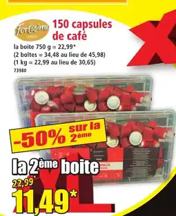 Norma FORTISING 150 capsules de café offre
