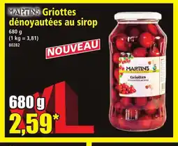 Norma MARTINS Griottes dénoyautées au sirop offre