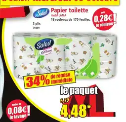 Norma SOLED Papier toilette offre