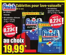 Norma FINISH Tablettes pour lave-vaisselle offre