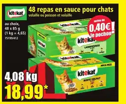 Norma KITEKAT 48 repas en sauce pour chats offre