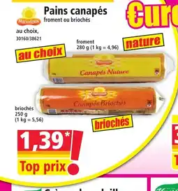 Norma Pains canapés offre